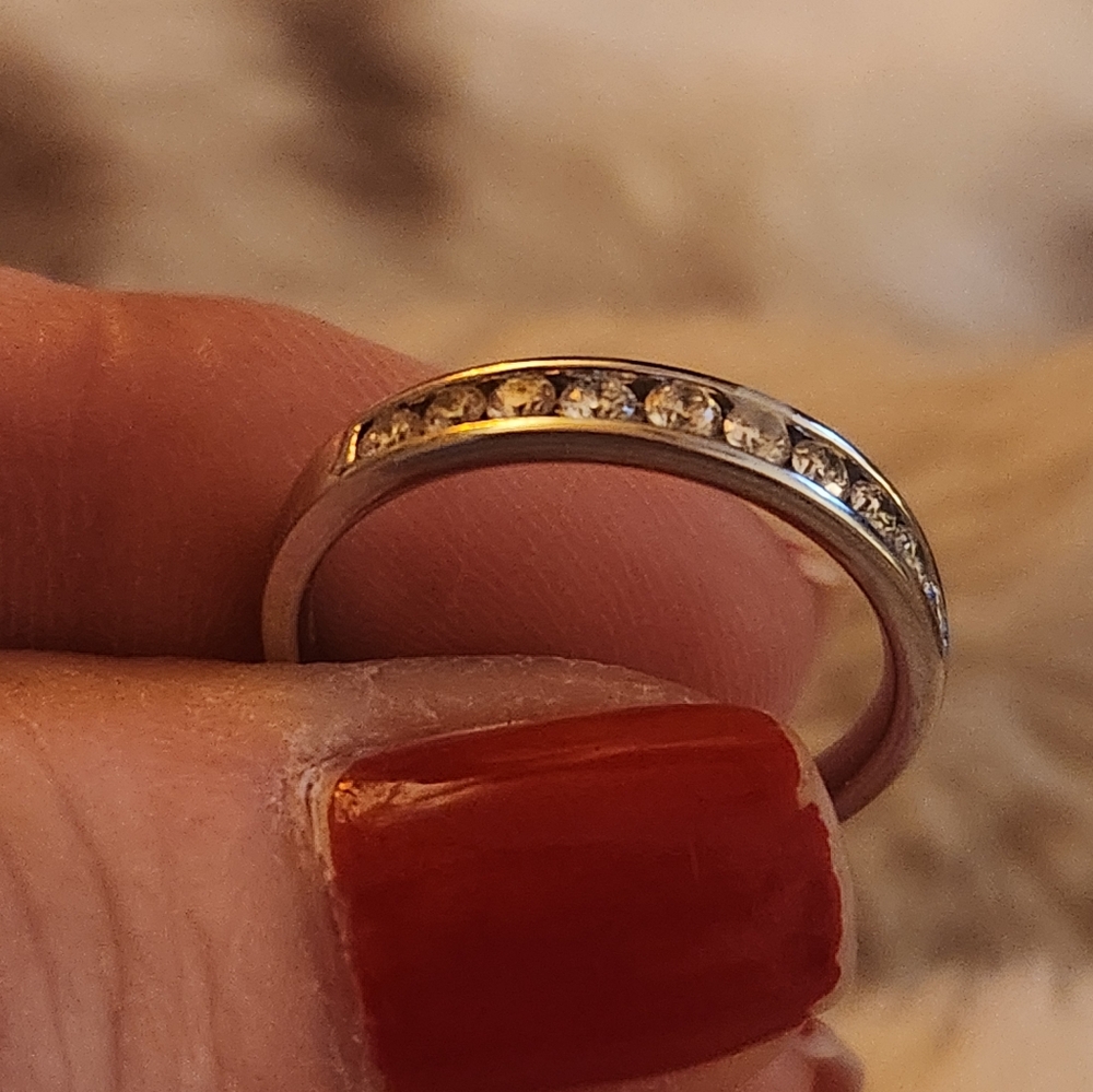.70 carat AAA Diamond Wedding Band, Marchesa NYC 14k White Gold, 3.2GMS  SZ 6.75 - Picture 3 of 4